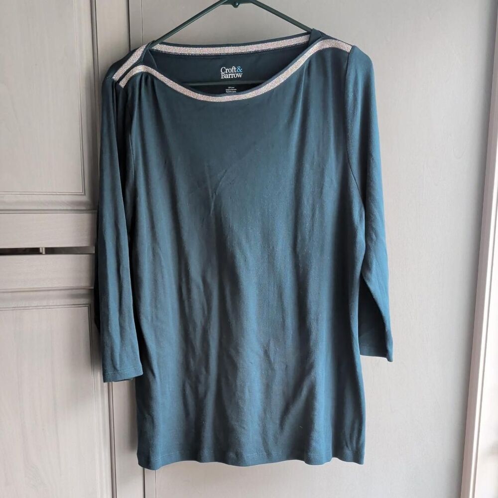 Croft-barrow Women's Blue and Green Shirt